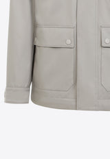 Velvet Collar Utility Jacket