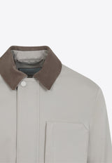 Velvet Collar Utility Jacket