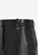 Anden Leather Midi Skirt