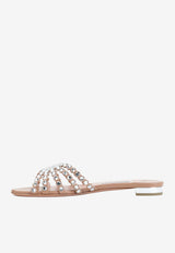 Tequila Crystal Embellished Flat Sandals