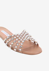 Tequila Crystal Embellished Flat Sandals