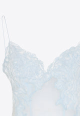 Floral Lace Ramie Long Dress