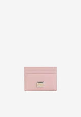 Logo Plaque Calf Leather Cardholder