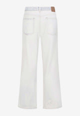 Washed Straight-Leg Jeans