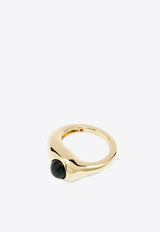 RAGBAG STUDIO Dualism Onyx Sculptural Ring Gold 11034GOLD