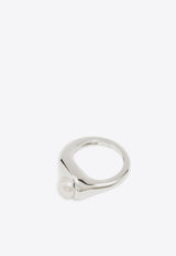 RAGBAG STUDIO Dualism Freshwater Pearl Sculptural Ring Silver 11036SILVER