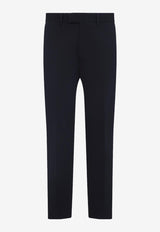 Straight-Leg Twill Pants