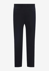 Straight-Leg Twill Pants