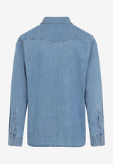 Long-Sleeved Denim Shirt