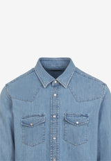 Long-Sleeved Denim Shirt