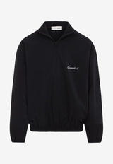 Logo Embroidered Half-Zip Sweatshirt