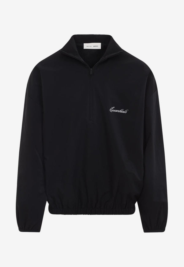 Logo Embroidered Half-Zip Sweatshirt