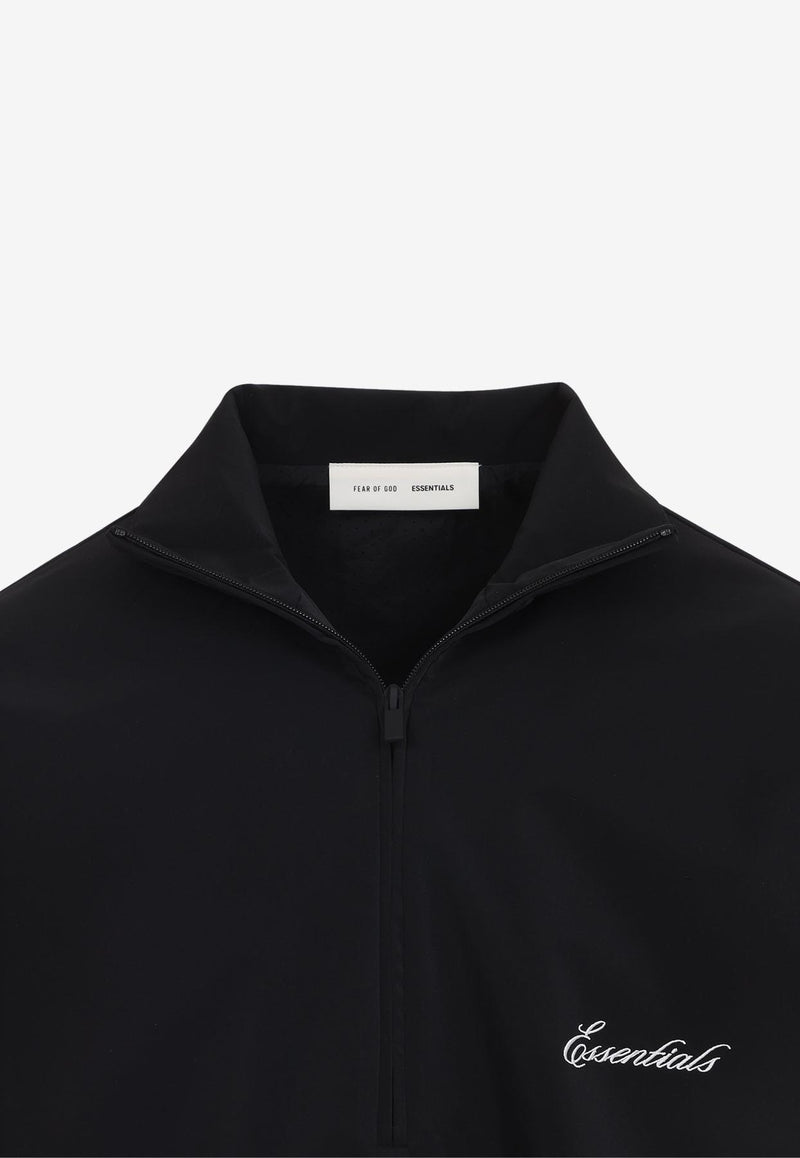 Logo Embroidered Half-Zip Sweatshirt