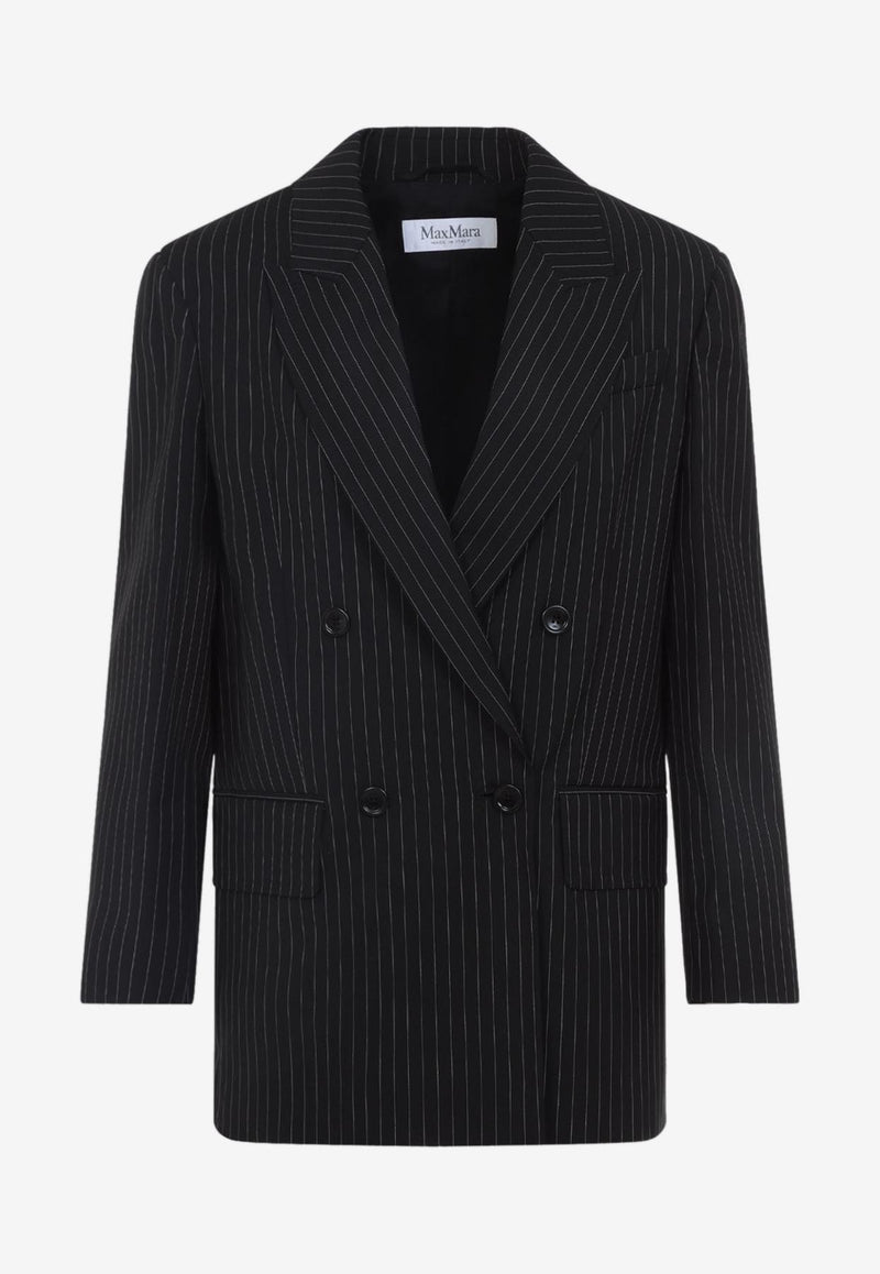 Mattia Pinstriped Double-Breasted Blazer