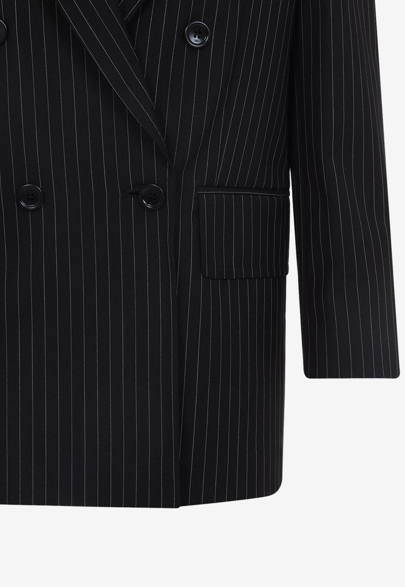 Mattia Pinstriped Double-Breasted Blazer