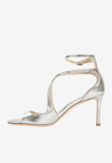 Azia 75 Metallic-Leather Sandals