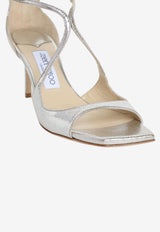 Azia 75 Metallic-Leather Sandals