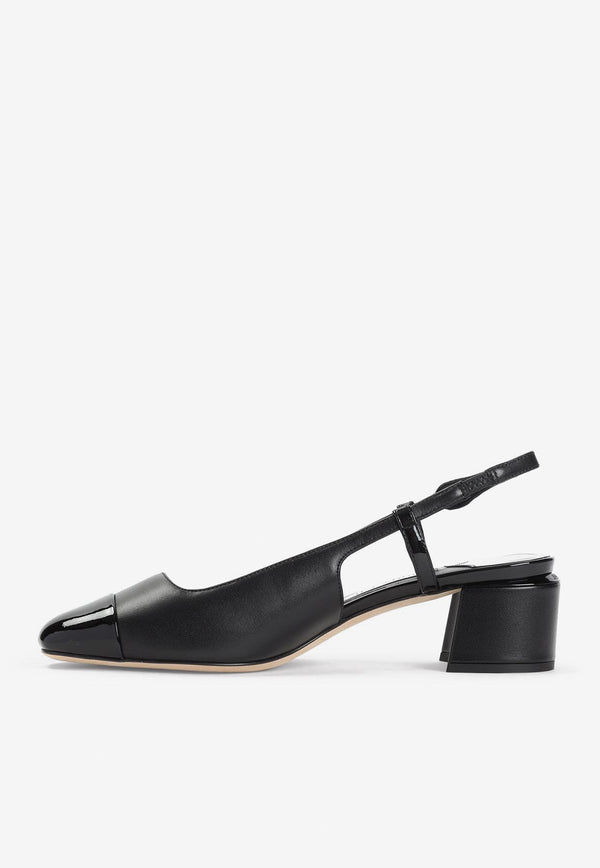 Elisa 45 Leather Slingback Pumps