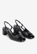 Elisa 45 Leather Slingback Pumps