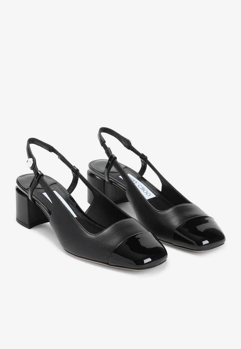 Elisa 45 Leather Slingback Pumps