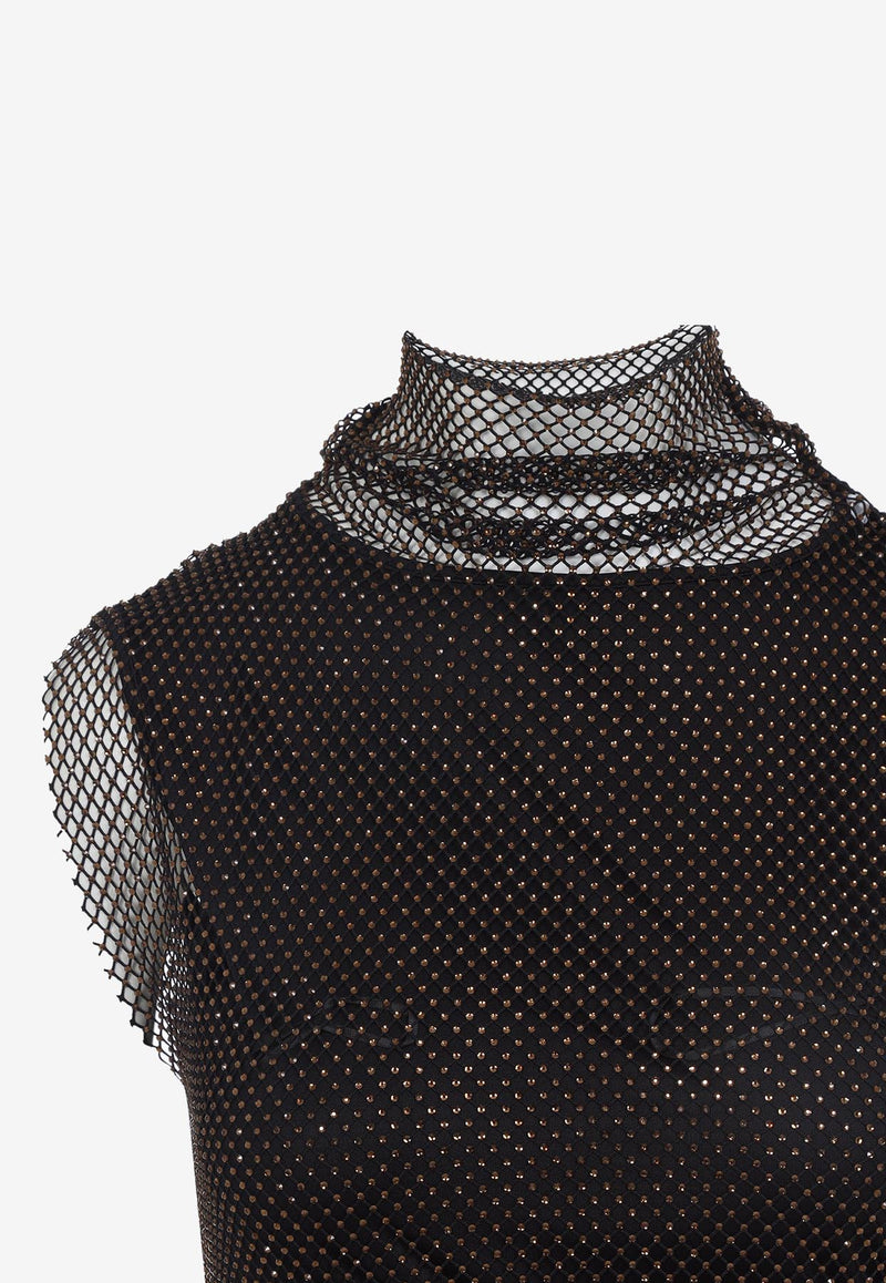 Empoli Crystal Net Mini Dress