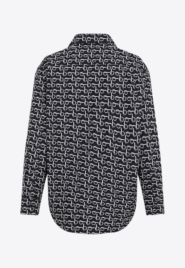 B pattern Long-Sleeved Shirt