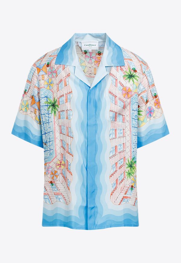 Le Plongeon Print Silk Shirt