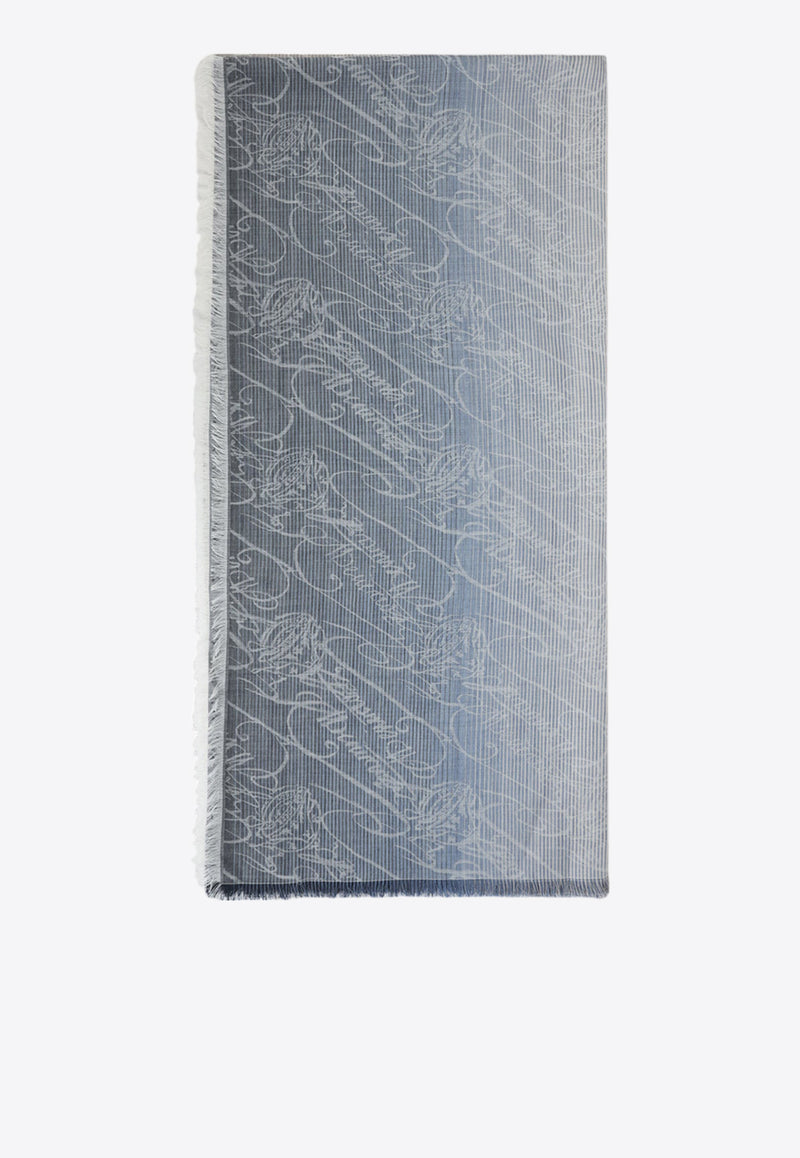 Dégradé Scritto Wool and Silk Scarf