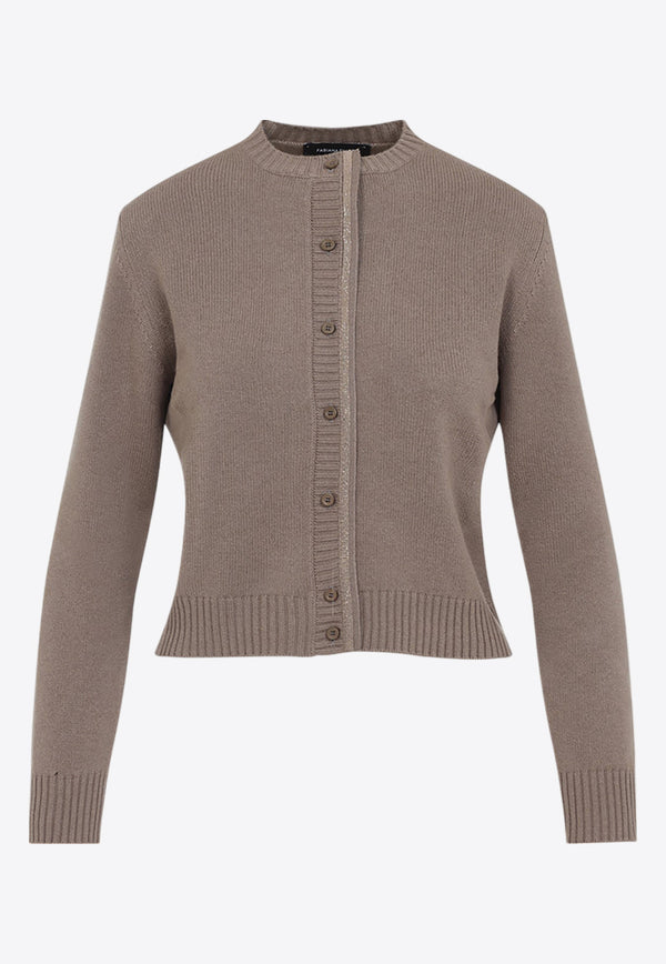 Knitted Cardigan in Wool, Silk and Cashmere