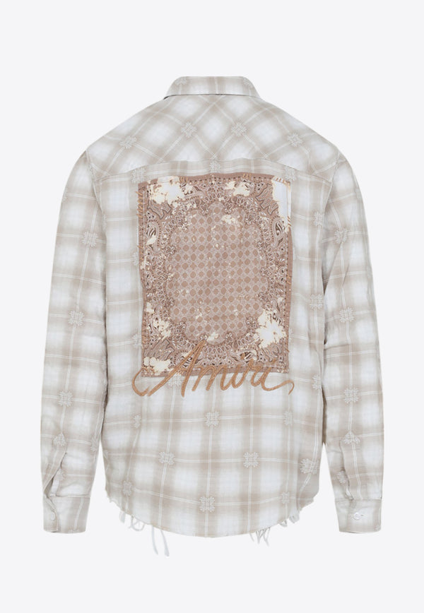 Checked Bandana-Patch Shirt