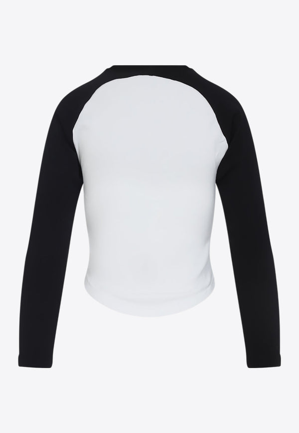 Circle Contrast Long-Sleeved T-shirt