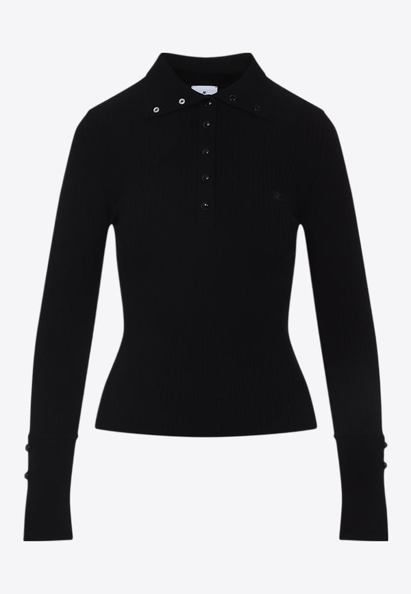 Classic Ribbed Polo Top