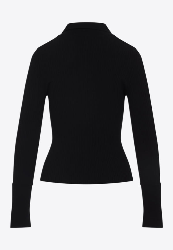 Classic Ribbed Polo Top