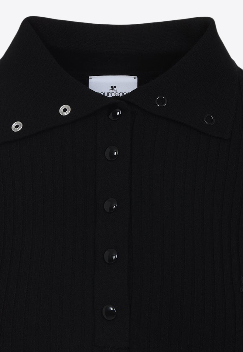 Classic Ribbed Polo Top