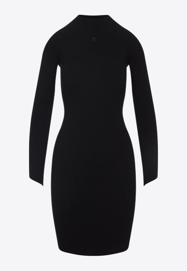 Circle Rib Knit Mini Dress