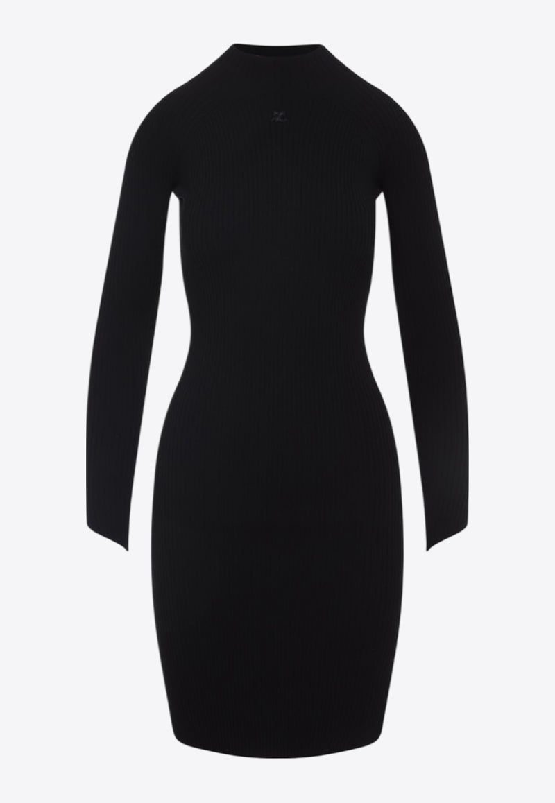 Circle Rib Knit Mini Dress