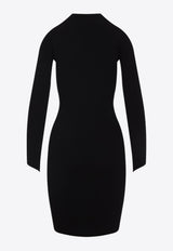 Circle Rib Knit Mini Dress