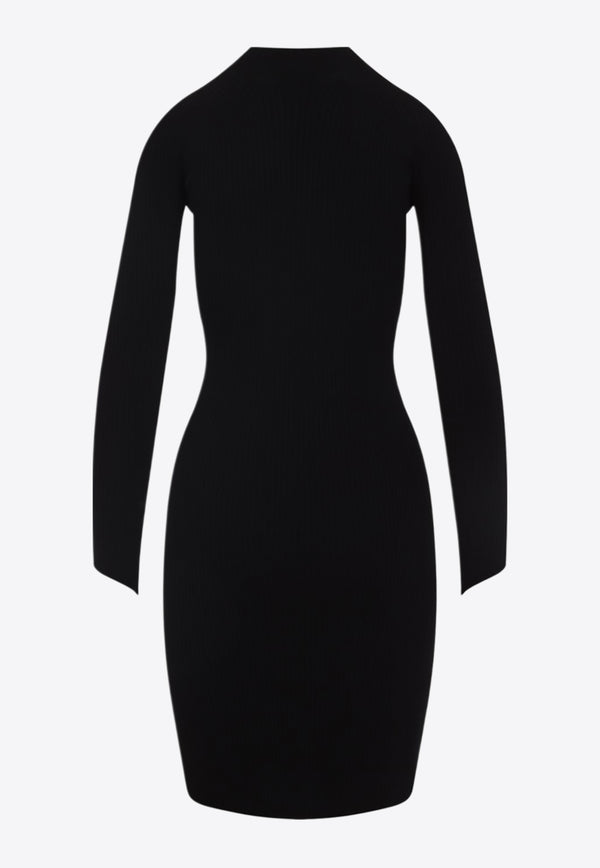 Circle Rib Knit Mini Dress