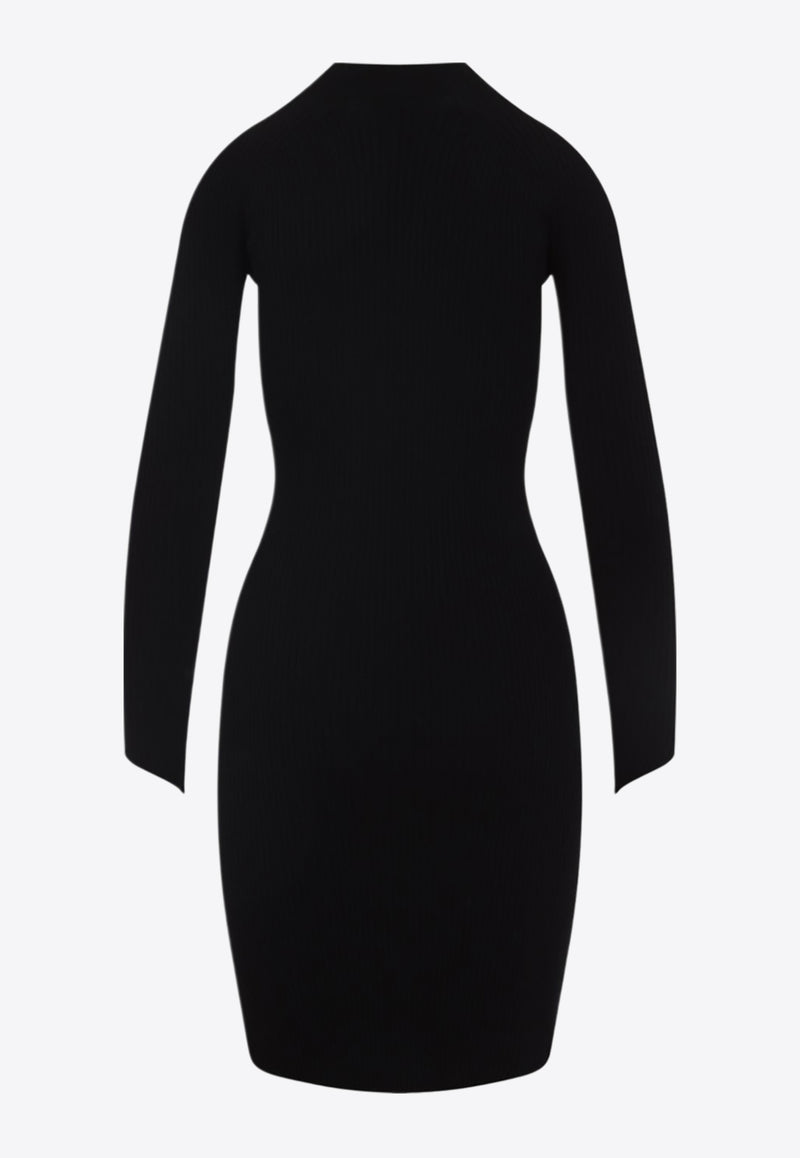 Circle Rib Knit Mini Dress