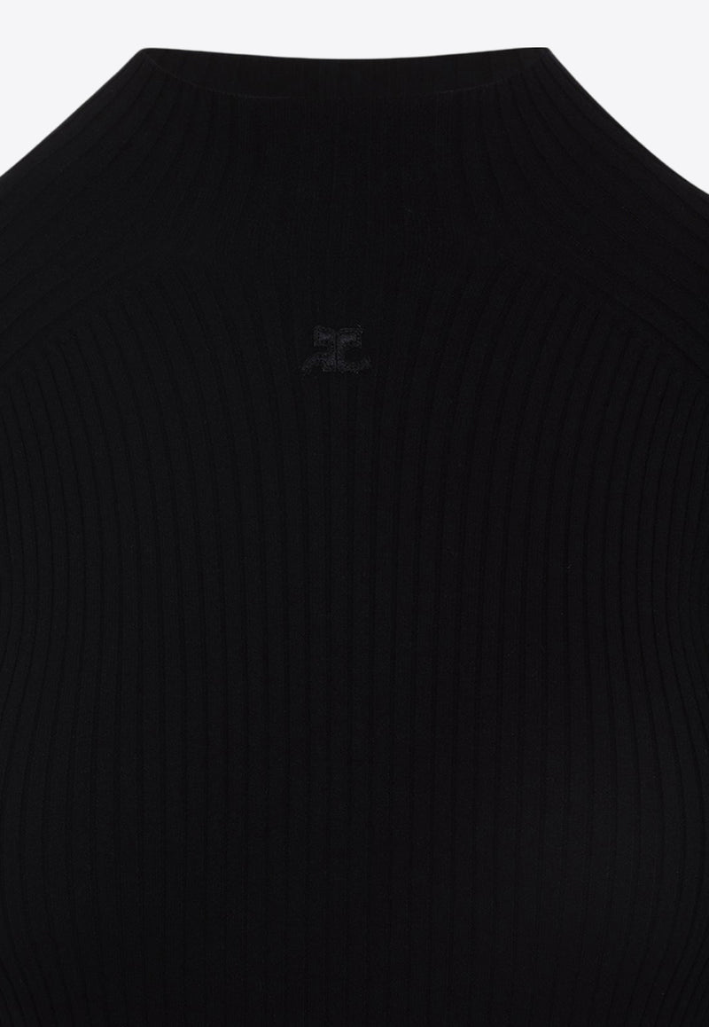 Circle Rib Knit Mini Dress