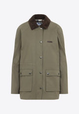 Logo Label Jacket with Elbow Patches