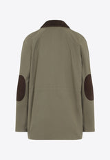 Logo Label Jacket with Elbow Patches