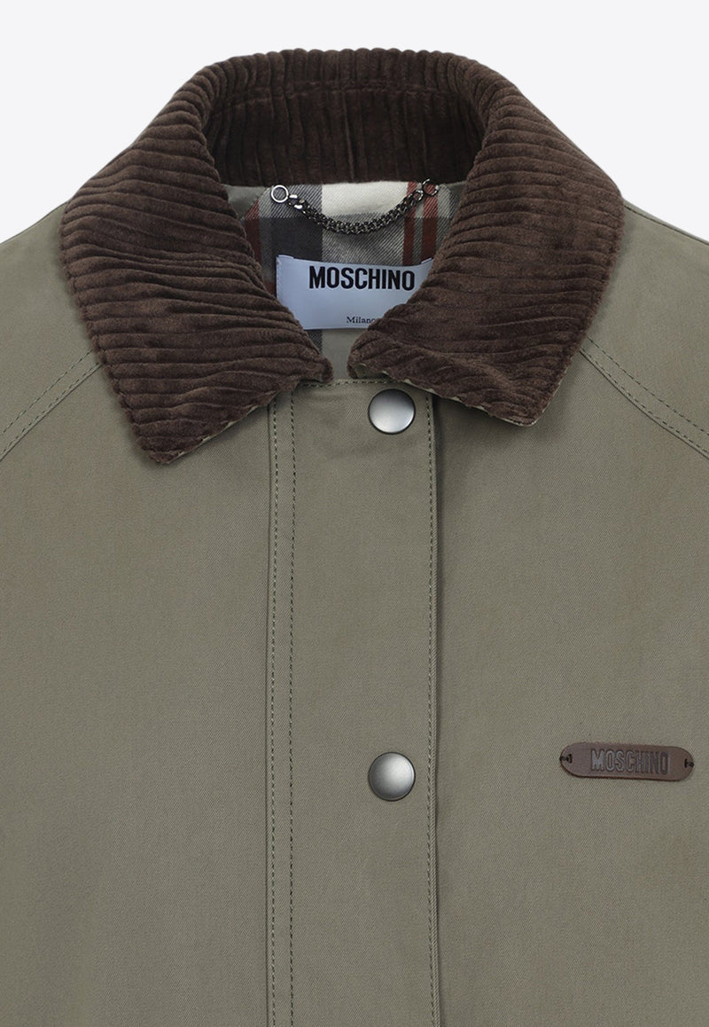 Logo Label Jacket with Elbow Patches