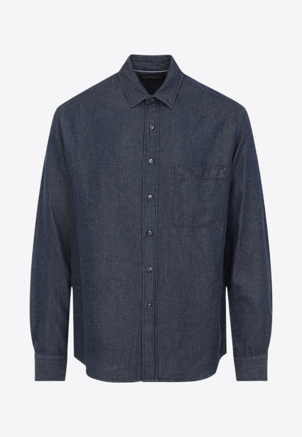 Long-Sleeved Denim Shirt