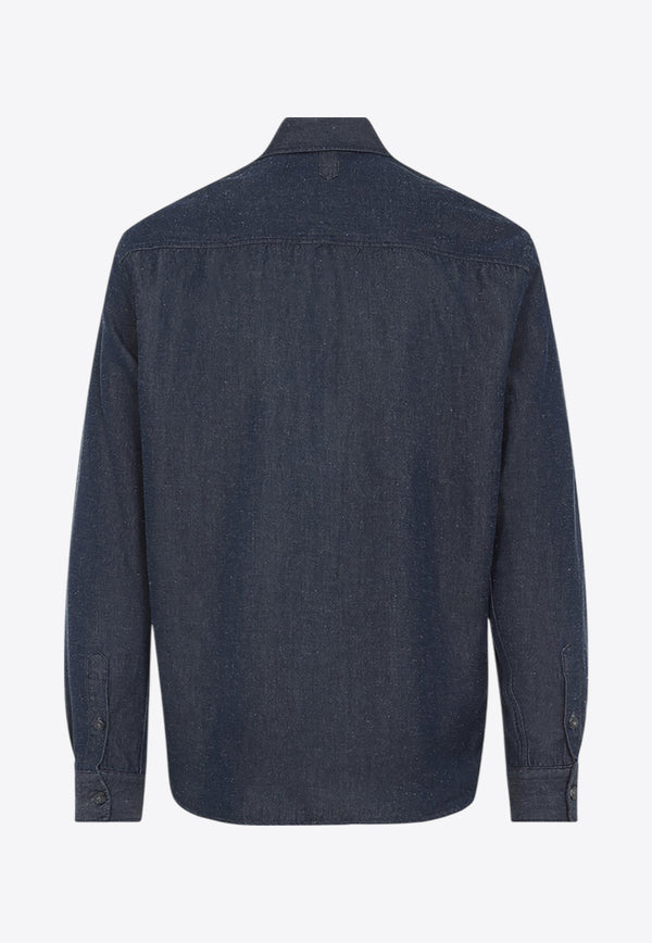 Long-Sleeved Denim Shirt