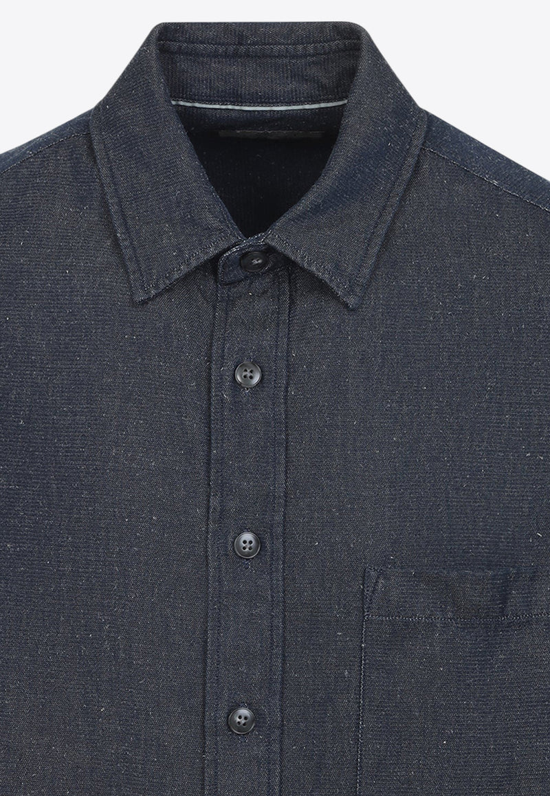 Long-Sleeved Denim Shirt