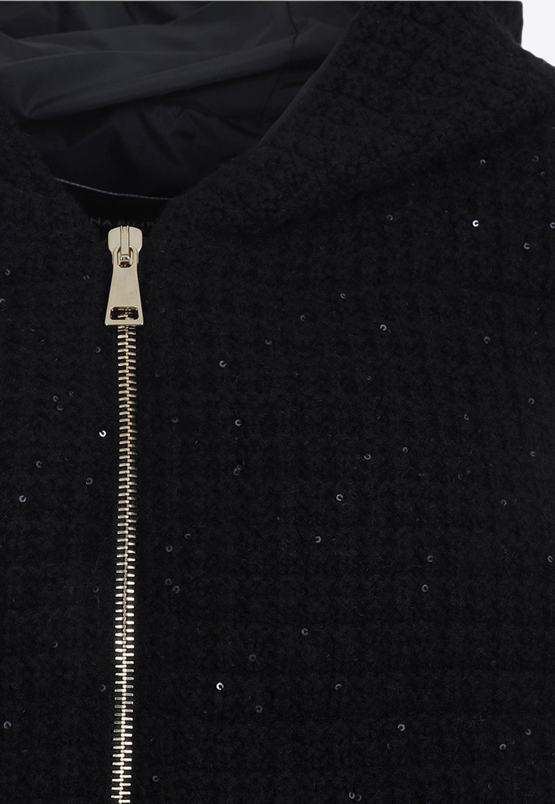 Padded Vest in Wool Blend