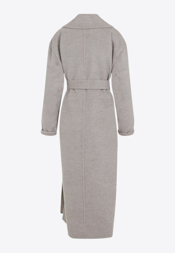 Belted Wool and Cashmere Wool