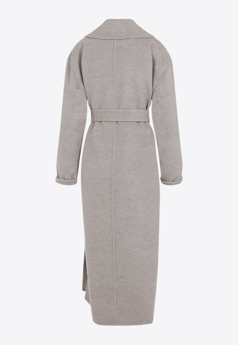 Belted Wool and Cashmere Wool