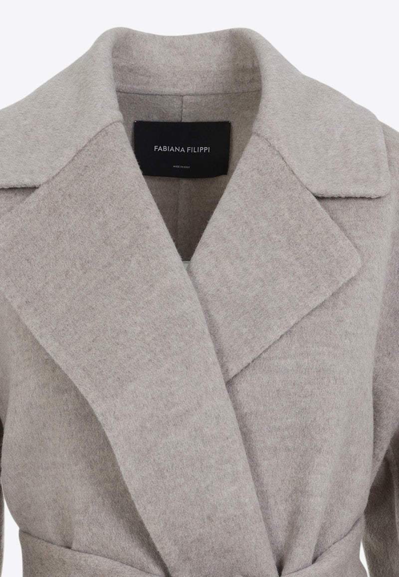 Belted Wool and Cashmere Wool